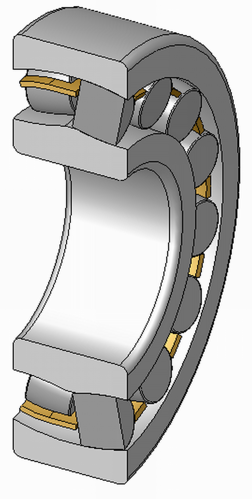 Spherical roller bearing product image for heavy-duty industrial equipment