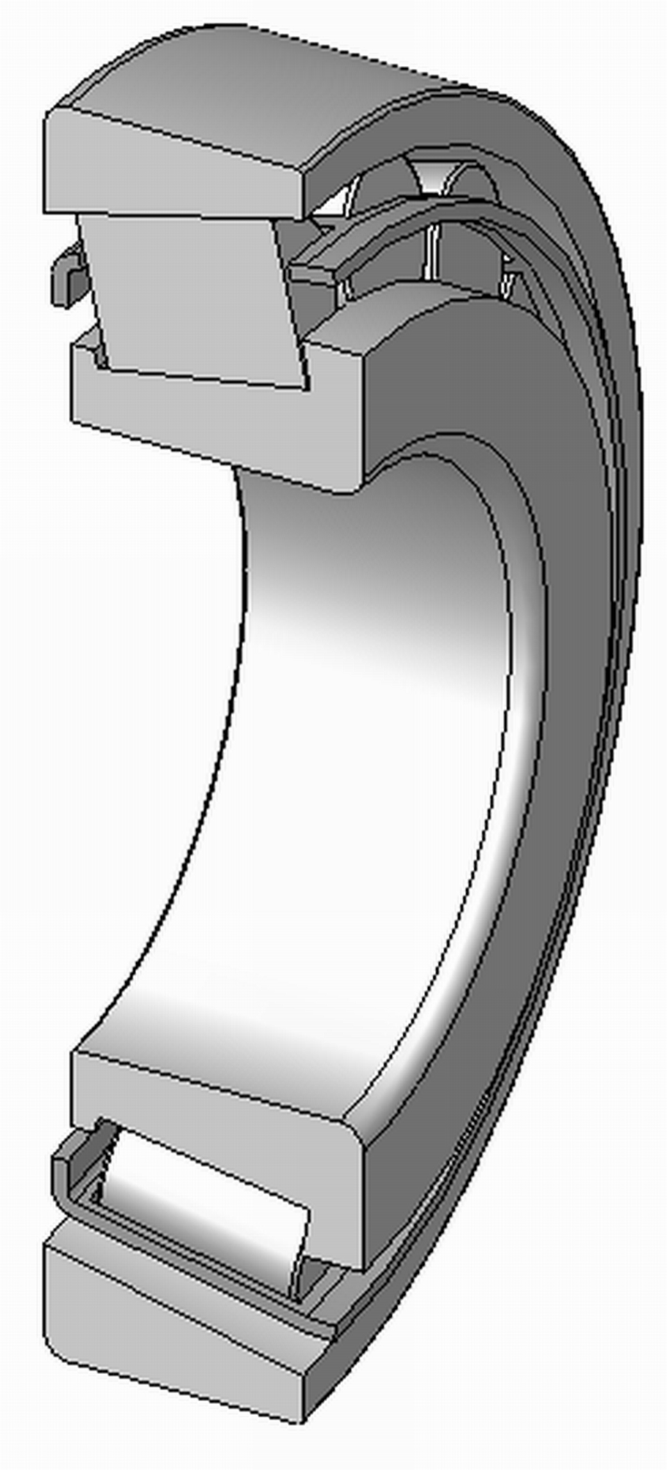 Tapered roller bearing product image for radial and axial load applications